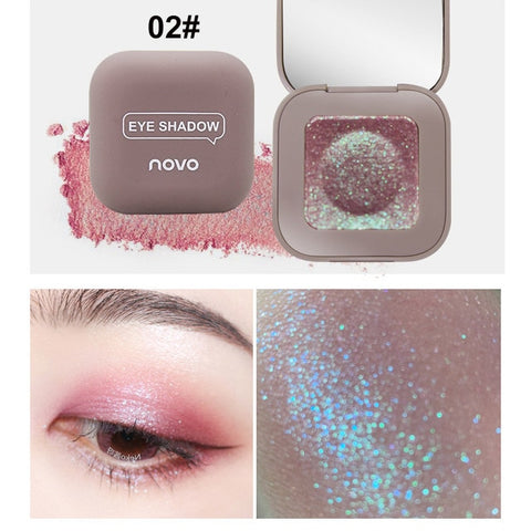 Novo Brand 9 Colors Glitter Galaxy Eye Shadow Palette Pigment Shimmer Matte Eyeshadow Makeup Flash Shine Diamond Shadow Kit