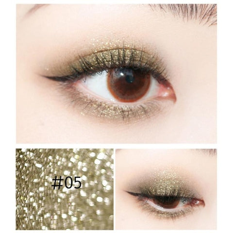 5 Color Makeup Eye Shadow 1pc Pearlescent Metals Glitter Liquid Eyeshadow Single Blend Sparkling Smooth Eyes Cosmetics TSLM2