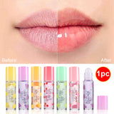 Crystal Lipstick Lips Nutritious Lip Oil Clear Roller Ball Dried Flowers Lip Essence Long Lasting Moisturizing Shiny Lip Gloss