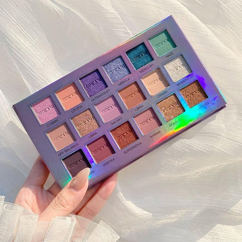 GUICAMI 18Color Nude Shining Eyeshadow Palette Makeup Glitter Pigmented Smoky Smooth Eye Shadow Waterproof Lasting Cosmetics Kit