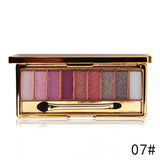Sombra de olho profissional pallete maquiagem 9 cores diamante brilho brilhante brilhante sombra de olho compõem paleta à prova dwaterproof água com escova