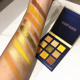 9 Color Yellow Beauty Glazed Makeup Eyeshadow Pallete Makeup Brushes Shimmer Pigmented Eye Shadow Palette Make Up Palette