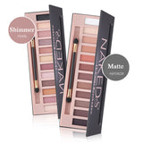 Brand 12 Colors Shimmer Matte Nude Eyeshadow Makeup Palette Pigmented Long Lasting Eye Shadow Natural Eyes Cosmetics With Brush