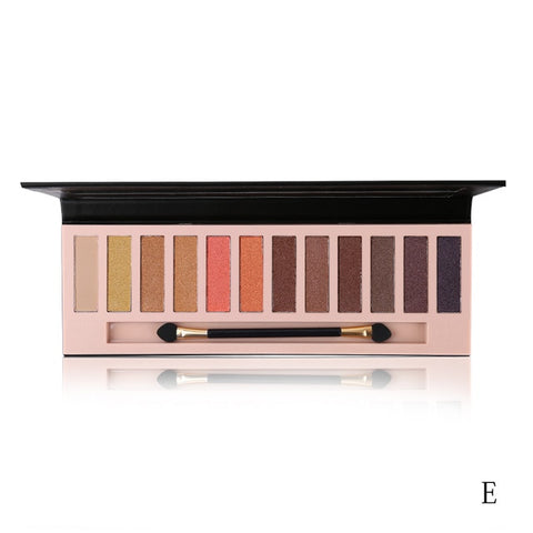 Brand 12 Colors Shimmer Matte Nude Eyeshadow Makeup Palette Pigmented Long Lasting Eye Shadow Natural Eyes Cosmetics With Brush