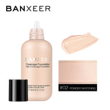 BANXEER Liquid Foundation Cream Waterproof Concealer Whitening BB Cream Primer Easy to Wear Base Face Makeup For Women