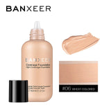 BANXEER Liquid Foundation Cream Waterproof Concealer Whitening BB Cream Primer Easy to Wear Base Face Makeup For Women