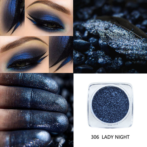 PHOERA Metallic Diamond Single Color Payoff Shimmer Eyeshadow Makeup Palette Glitters Powder Eye Shadow Pigmented Smoky Eyelids