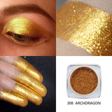 PHOERA Metallic Diamond Single Color Payoff Shimmer Eyeshadow Makeup Palette Glitters Powder Eye Shadow Pigmented Smoky Eyelids